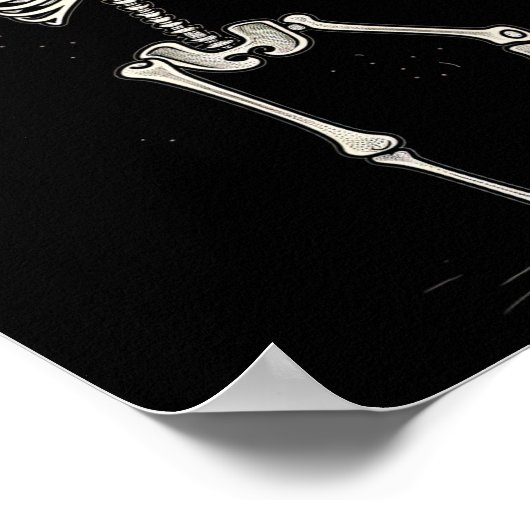 Poster Halloween Squelette Boire Manhattan Tail (Coin)