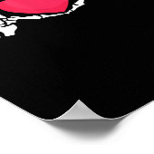 Poster Halloween squelette coeur main (Coin)