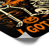 Poster Halloween squelette drôle (Coin)