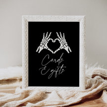 Halloween Squelette Mains Cartes de douche et cade