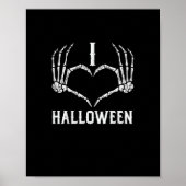 Poster Halloween Squelette Mains Coeur mignonne Femmes Fi (Devant)