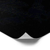 Poster Halloween squelette noir main sur Hip (Coin)