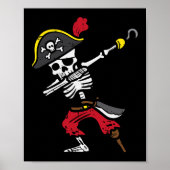 Poster Halloween Squelette Pirate Dab Costume garçon Enfa (Devant)