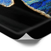 Poster Halloween Starry Night Black Cat Comma La Kamala (Coin)