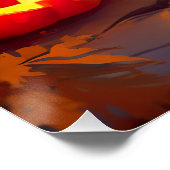 Poster Halloween Terrier écossais avec la peur Citrouille (Coin)