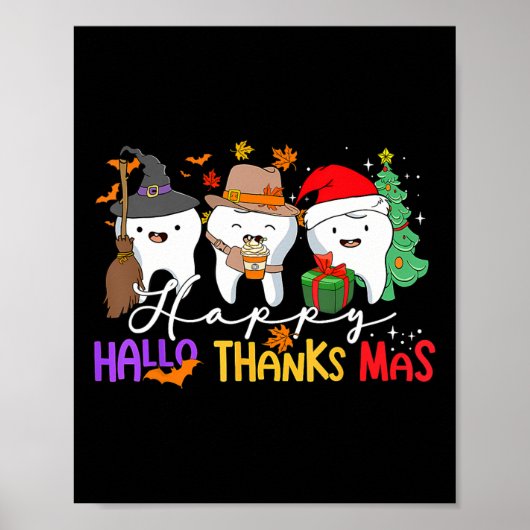 Poster Halloween Thanksgiving Noël Enfants Hommes De (Devant)