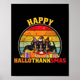Poster Halloween Thanksgiving Noël Wiener Joyeux Hall