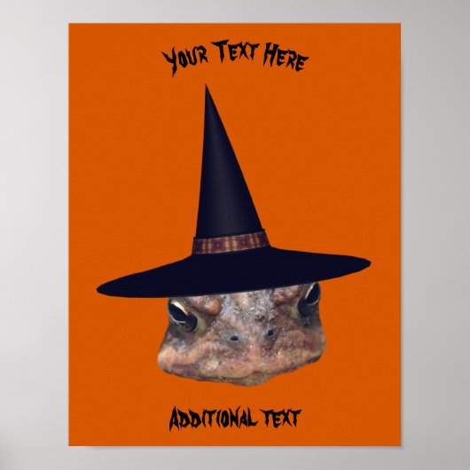 Poster Halloween Toad visage Sorcière personnalisée (Devant)