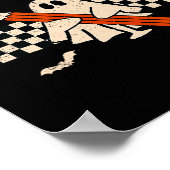 Poster Halloween Trick Ou Enseigner Retro Enseignant (Coin)