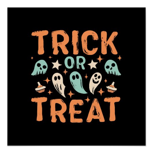 Poster Halloween Trick ou Treat (Devant)