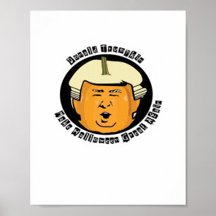 Poster Halloween Trumpkin Citrouille classique