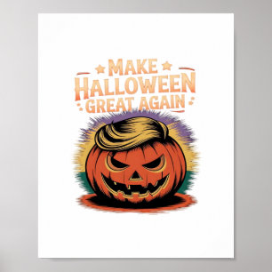 Poster Halloween Trumpkin Design