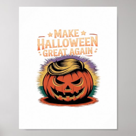 Poster Halloween Trumpkin Design (Devant)