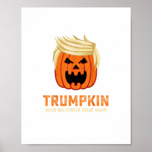 Poster Halloween Trumpkin Funny - Éffrayant Slogan parodi
