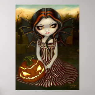 Poster Halloween Twilight gothique citrouille Art Imprime