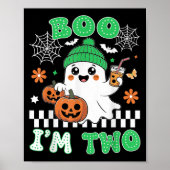Poster Halloween Two Birthday Boo Im Two Groovy Birthday (Devant)