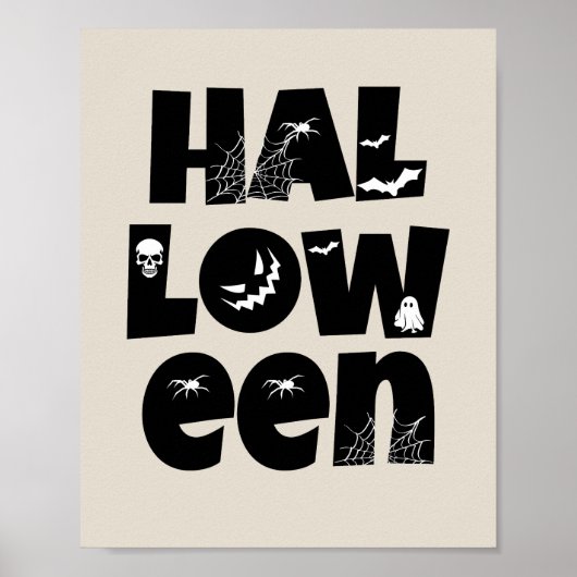 Poster Halloween Typography (Devant)