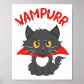 Poster Halloween Vampire Cat (Devant)