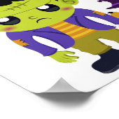 Poster Halloween vert (Coin)