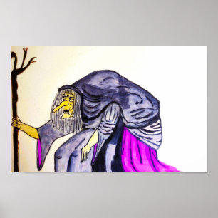POSTER HALLOWEEN VIEUX HAG