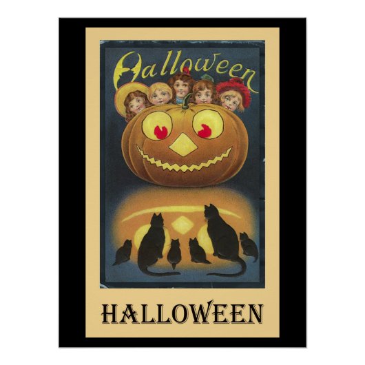 Poster Halloween vintage (Devant)