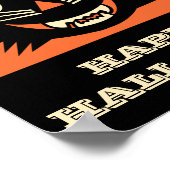 Poster Halloween vintage en chat noir (Coin)