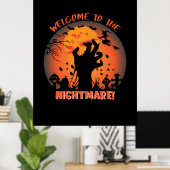 Poster Halloween Welcome (Bureau à domicile)