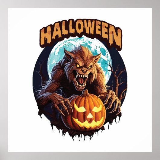 Poster Halloween Werewolf (Devant)