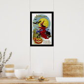 Poster Hallowe'en Whitch et Moon (Cuisine)