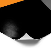 Poster Halloween Witch Citrouille Chat noir Votre texte (Coin)