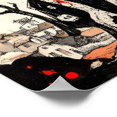 Poster Halloween Witch Ghoul Woodblock Style (Coin)