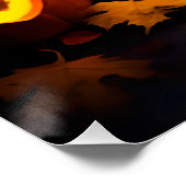 Poster Halloween Yorkipoo Avec La Peur Citrouille (Coin)