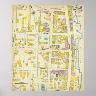 Poster Hallowell, comté de Kennebec et Maine 2