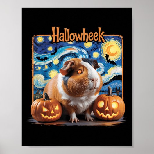 Poster Hallowheek Guinea G Halloween Art (Devant)