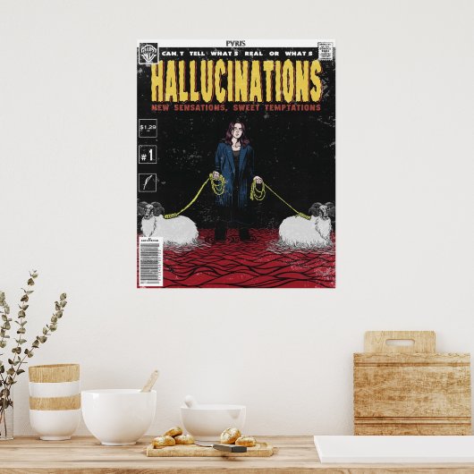 Poster Hallucinations couverture de bande dessinée PVRIS (Cuisine)