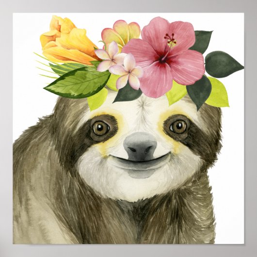 Poster Halo tropical | Sweet Sloth (Devant)