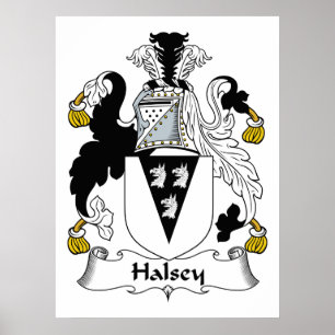 Poster Halsey Family Crest
