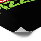 Poster Haltères et pizza drôle de thème de tortue mignonn (Coin)