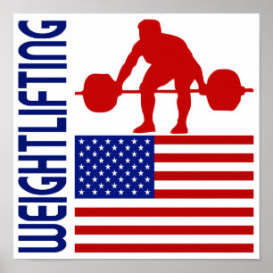 Poster Haltérophilie Etats-Unis