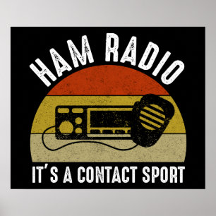 Poster Ham Radio - C'est un sport de contact