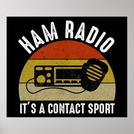 Poster Ham Radio - C'est un sport de contact (Devant)