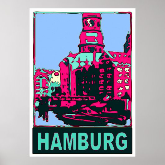 Poster Hambourg Allemagne (Devant)