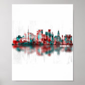 Poster Hambourg Allemagne Skyline (Devant)