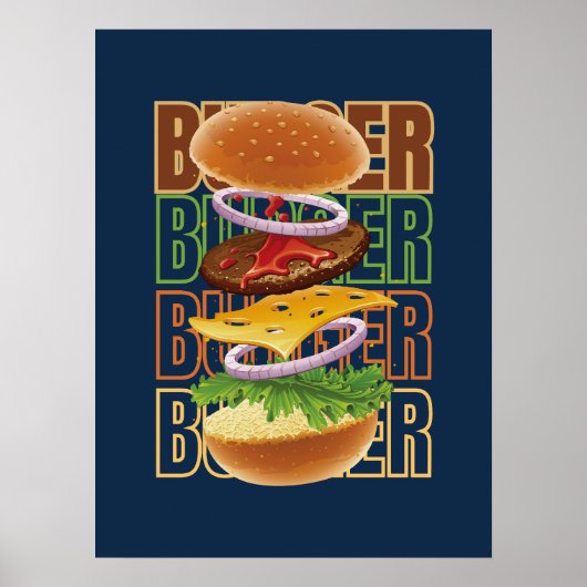 Poster Hamburger Art (Devant)