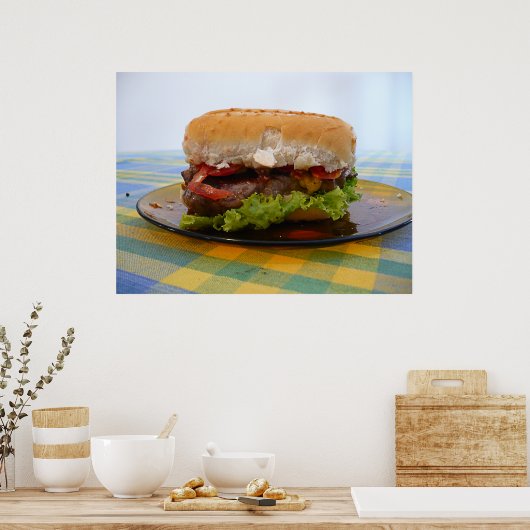 Poster Hamburger classique (Cuisine)