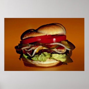 Poster Hamburger délicieux pour des amants de nourriture
