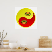 Poster Hamburger Yin Yang (Cuisine)