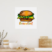Poster Hamburgers indispensables (Cuisine)