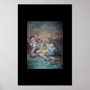 Poster Hameau dans le cimetière