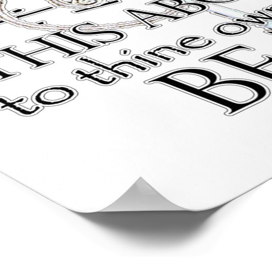 Poster Hameau "... être soi-même vrai..." Devis (Coin)